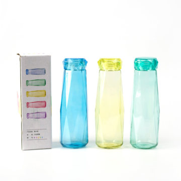 Hot Sale in Stock Quick Delivery Ins Promotional Pretty Colourful Mug Diamond Glass Jar Drink Crank Cup Glass Bottle